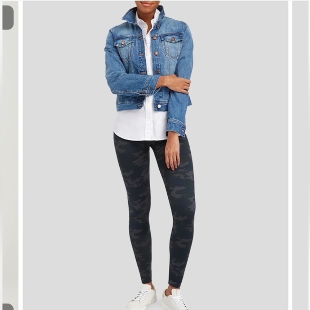 Spanx Eco Care Seamless Leggings Black‎ Camo L - Picture 4 of 12